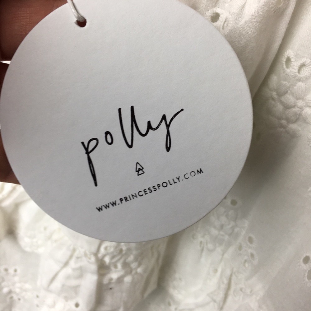 new Princess Polly White Broderie Anglais Garcia Mini Skirt. New with Tags - Picture 7 of 10